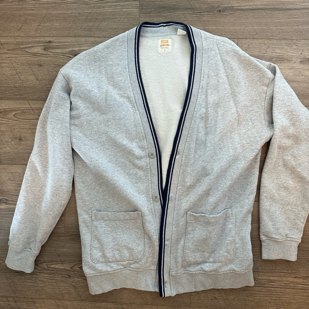 Levi's® Mens Vintage 90s Athletics Style Gold Tab™ Premium Off Court Cardigan - Picture 3 of 9